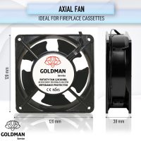 120 x 120 x 38 mm axial fan dimensions