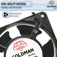 Metal fan housing and blades