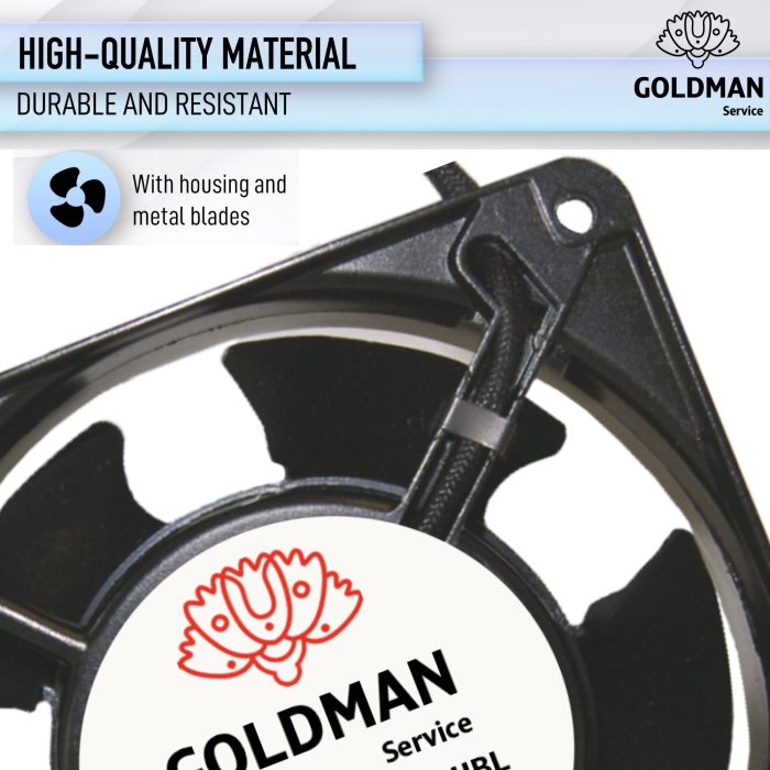 Metal fan housing and blades