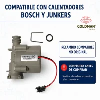 Recambio compatible con determinados calentadores Bosch y Junkers; comprobación de modelo y conexiones