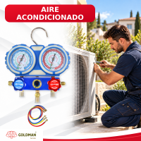 Kit manómetro de aire acondicionado WK-C6002B con mangueras y maletín