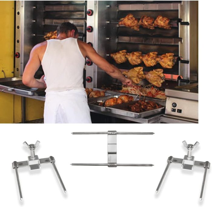 Pinchos rectos para asador de pollos, pack de 10 unidades