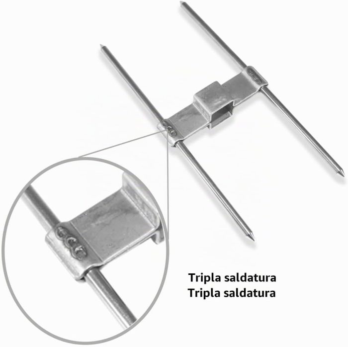 Pinchos rectos para asador de pollos, pack de 3 unidades