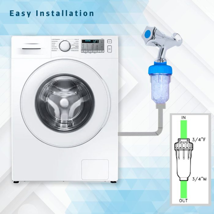 Installation of the three-quarter-inch appliance anti-scale filter