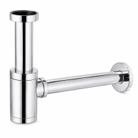 Sifón de lavabo cromado — png
