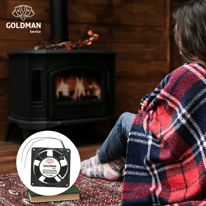 Ventilador axial para sistemas de aire caliente de chimeneas compatibles