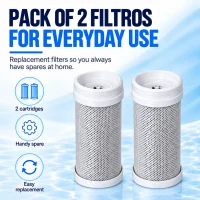 Two replacement filter cartridges for the Goldman Service tap water purifier