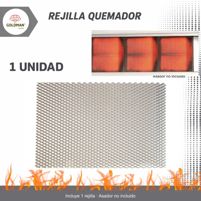 Contenido del paquete de rejillas kebab – 1 unidad