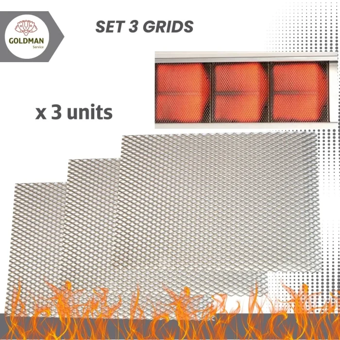 Pack of three kebab burner grids – pack of 3