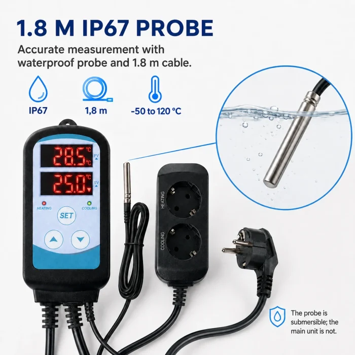 1.8 m IP67 temperature probe