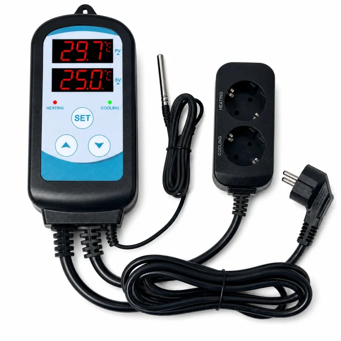 Termostato digital TC-0001 con sonda y doble toma